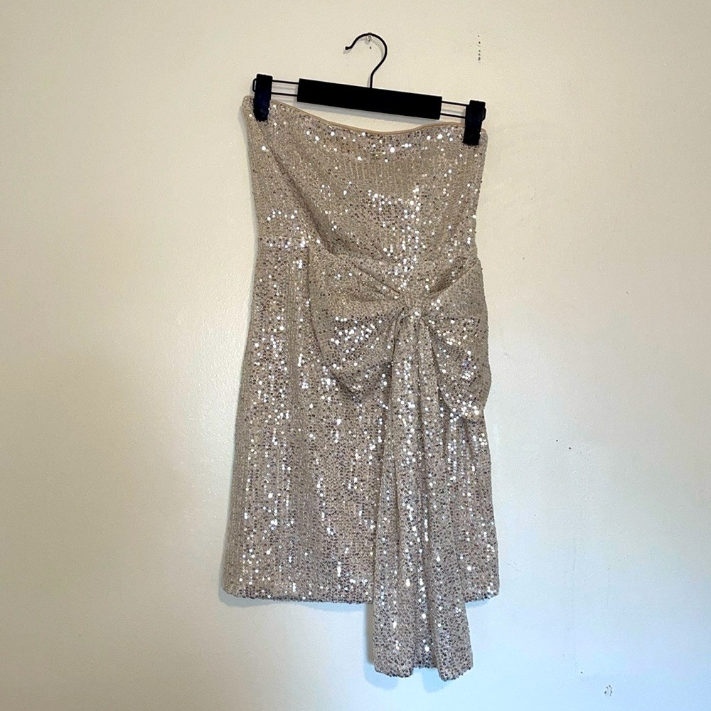 Hello Molly Sequin Mini Dress in Silver